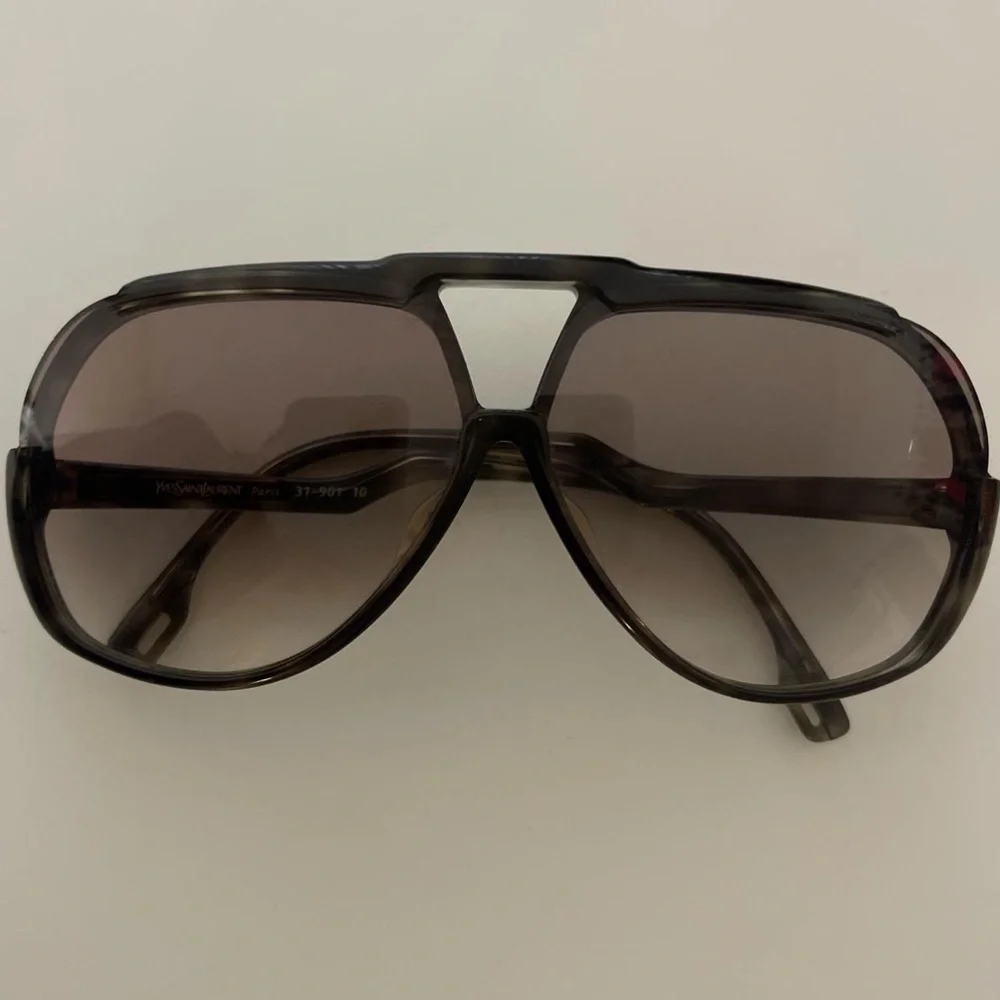 Yves Saint Laurent Vintage Aviator Sunglasses Tortoise Shell
